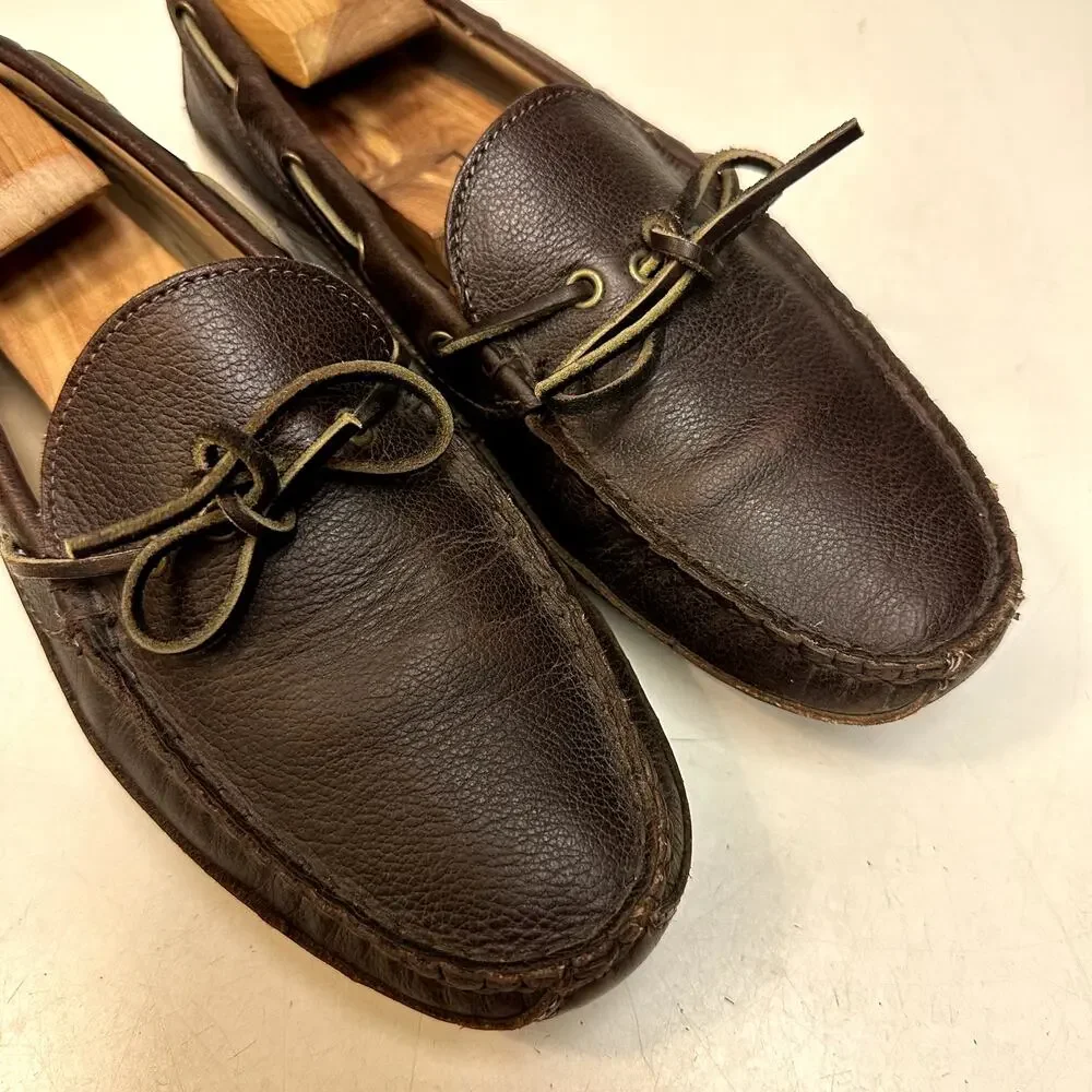 VERY GOOD Rancourt & Co. x Cole Haan Brown Driver Moccasin Maine USA 9.5 D